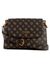 Guess Mocha Logo Printed Basilea Girlfriend Satchel Bag