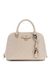 Light Taupe Logo Embossed Zipper Dita Dome Satchel Bag