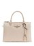 Light Taupe Logo Embossed Zipper Dita Multi Comp Satchel Bag