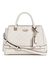 Guess Off White Logo Textured Zarela Luxury Satchel Bag