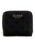 Guess Black Logo Textured Zarela Small Zip Around Wallet
