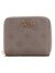 Guess Dark Taupe Logo Textured Zarela Small Zip Around Wallet