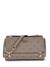 Guess Dark Taupe Logo Textured Zarela Mini Top Zip Crossbody Bag