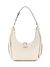 Guess Off White Logo Textured Phoebe Hobo Shoulder Bag