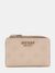 Guess Simply Taupe Logo Printed Phoebe Zip Around Card Case Wallet
