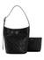 Black Logo Embossed Monogram Cresidia Bucket Bag With Inner Bag