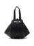 Women's Black Logo Textured Pu Anise Bag