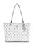 White Logo Printed Noelle Small Shoulder Bag