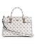 White PU Printed Satchel Bag
