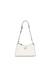 Guess Off White Textured Cresidia Top Zip Shoulder Bag