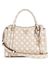 Guess Sand Logo Printed Daryna Satchel Bag