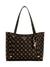 Guess Mocha Logo Printed Daryna Elite Tote Bag