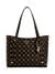 Guess Mocha Logo Printed Daryna Elite Tote Bag