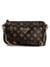 Guess Mocha Logo Printed Noelle Pouch Crossbody Bag