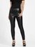 Black Solid Leola Pu Legging
