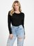 Jet Black Printed Round Neck Full Sleeve T-Shirt