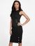 Guess Women Ribbed Round Neck Sleeveless Bodycon Jumper Dress