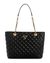 Black PU Quilted Tote Bag