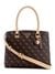 Guess Polyurethane Brown Printed Women Noelle Girlfriend Satchel Bag
