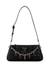 Black Quilted Zipper Edita Shoulder Bag