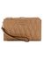 Beige Quilted Valla Zip Organizer Wallet