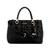Guess Women's Black PU Quilted Satchel Bag