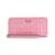 Guess Women's Pink PU Quilted Zip Around Wallet