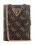 Guess Brown Logo Printed Laurel Chain Passport Holder