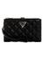 Black Quilted Polyurethane Giully Dbl Zip Organizer