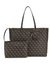 Brown Logo Monogram Polyurethane Power Play Large Tech Tote