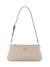 Light Taupe Quilted Zipper Edita Shoulder Bag