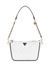 White Quilted Polyurethane Cruise Vibe Top Zip Shoulder Bag