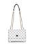 White Quilted Polyurethane Cruise Vibe Convertible Shoulder Bag