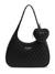 Black Quilted Zipper Atabey Hobo Bag With Pouch
