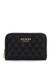 Black Solid Zipper Atabey Medium Zip Around Wallet