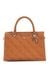 Guess Caramel Quilted Adelasia Multi Comp Satchel Bag