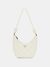 Guess Off White Textured Adelasia Top Zip Shoulder Bag
