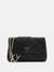 Guess Black Quilted Adelasia Convertible Flap Crossbody Bag