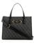 Guess Women Grey Printed Tote Bag with Zip Closure