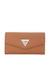 Brown Solid Lathan Slim Clutch