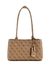 Guess Latte Logo Printed Meridian Shoulder Satchel Bag
