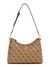 Guess Women Brown Geometric Shoulder Bag with Zip Closure
