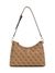 Guess Latte Logo Printed Meridian Shoulder Bag