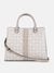 Guess White Printed Garrick Satchel Bag