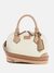 Guess White Monogram Balgaire Dome Satchel Bag
