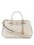 Guess White Logo Printed Katya Girlfriend Satchel Bag
