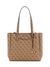 Guess Latte Logo Printed Katya Multi Comp Tote Bag