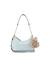 Ice Blue Solid Zipper Havanna Crossbody Bag