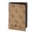 Guess Men Beige Leather Monogram Mito Card Holder with Flap Closure