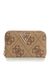 Latte Logo Printed Zipper Laurel Medium Zip Around Wallet